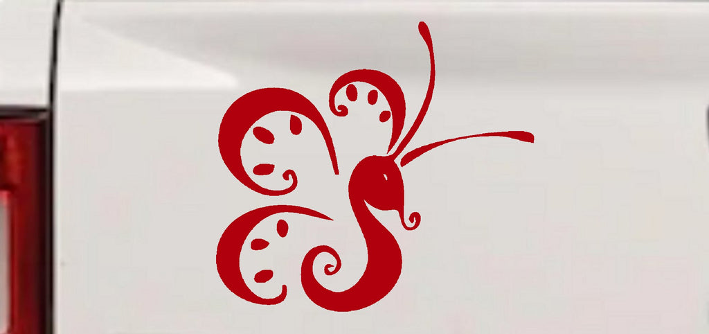 Tribal Butterfly Vinyl Decal Car Truck Window Sticker