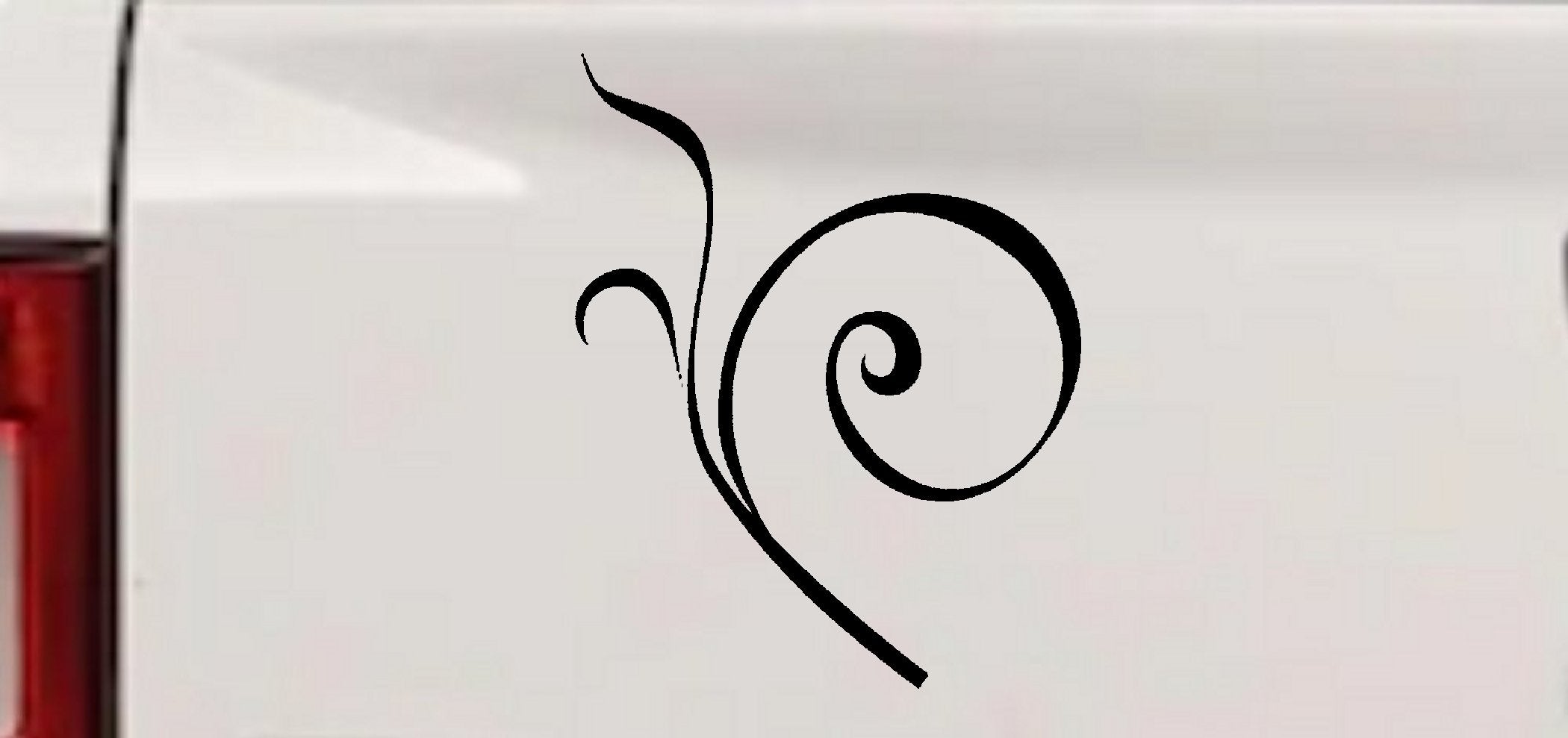 Curly Swirl Vinyl Decal for Car Truck Windows