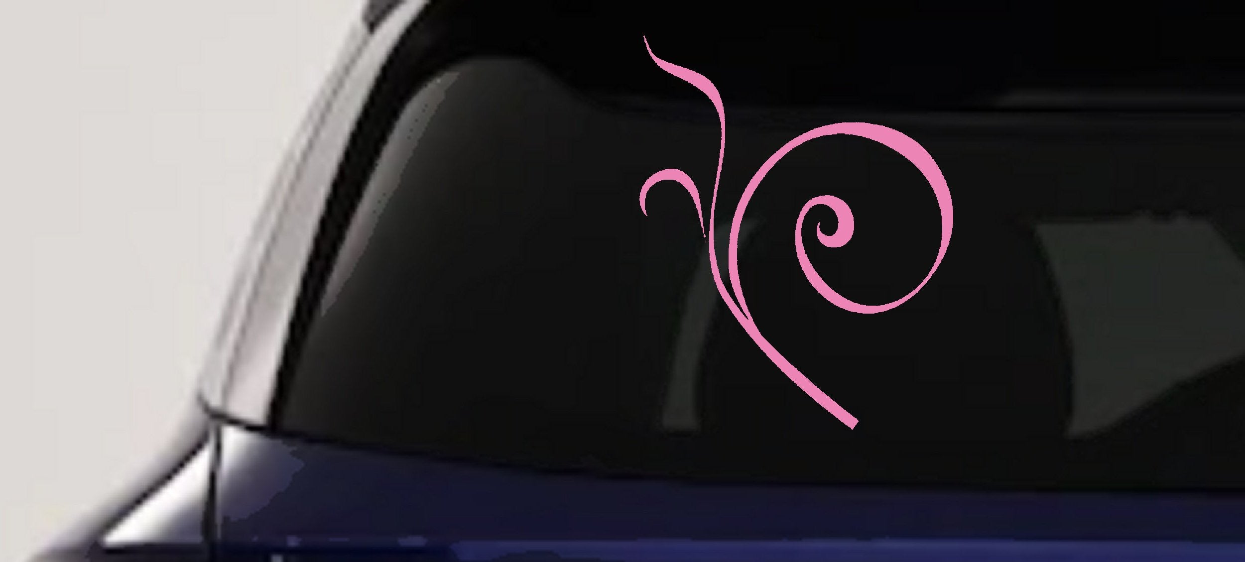 Curly Swirl Vinyl Decal for Car Truck Windows