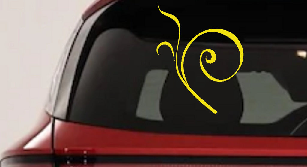 Curly Swirl Vinyl Decal for Car Truck Windows