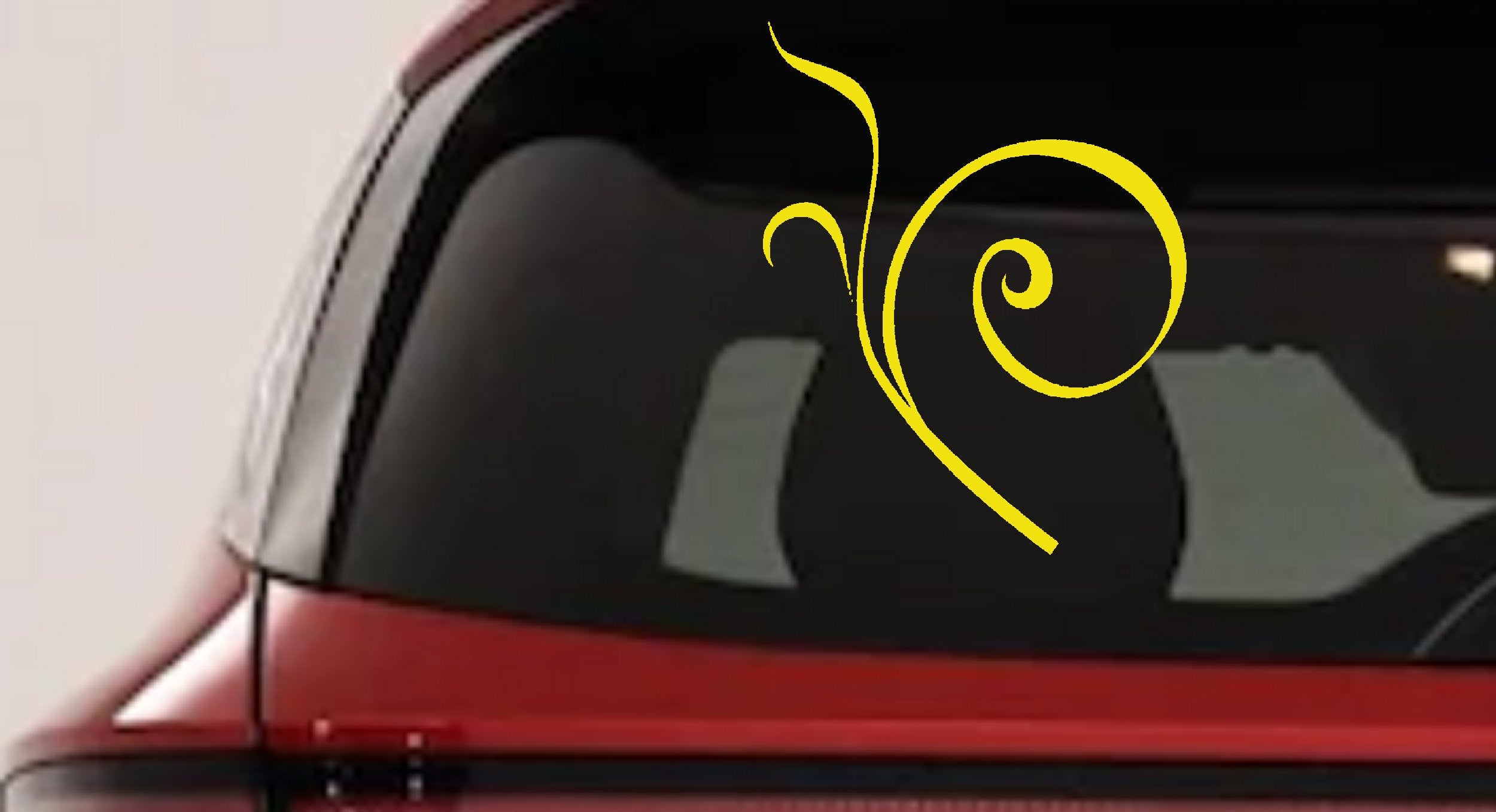 Curly Swirl Vinyl Decal for Car Truck Windows