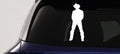 Cowboy Vinyl Decal Western Car Truck Window Sticker