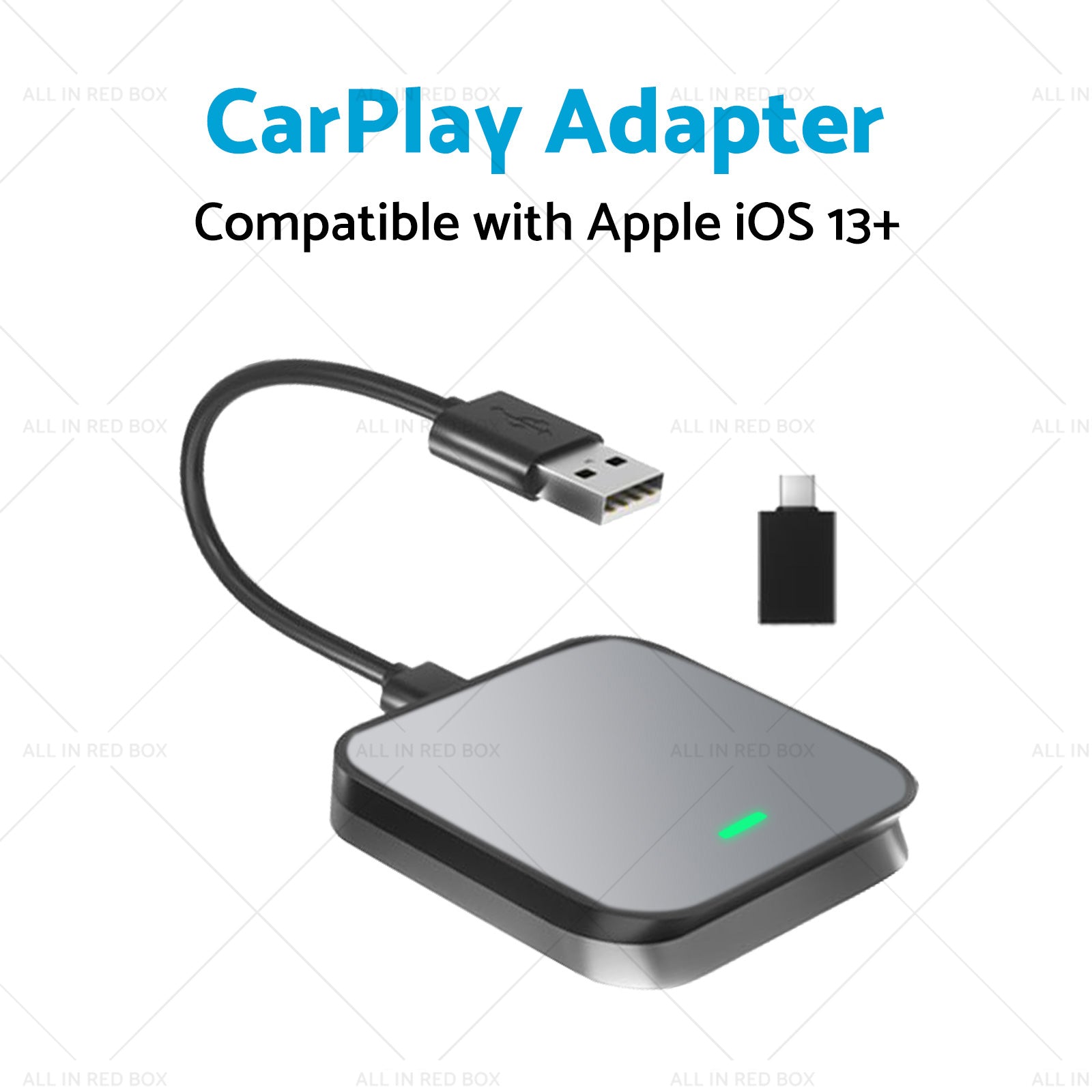 Gray Bluetooth USB Wireless Receiver Suitable For Apple CarPlay Adapter