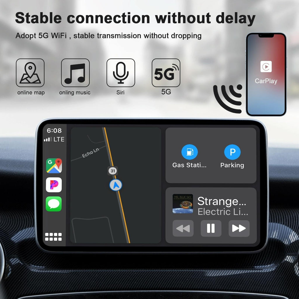 NNEIDS Wireless Carplay Adapter For Iphone - Usb & Usb-C