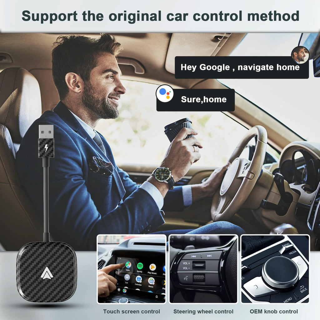 NNEIDS Wireless Carplay Adapter For Android - Carbon Fiber