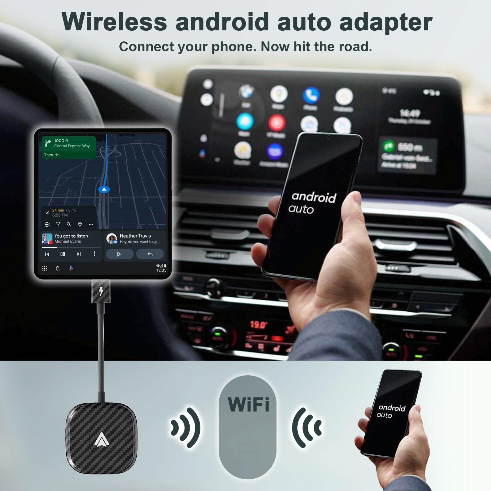NNEIDS Wireless Carplay Adapter For Android - Carbon Fiber