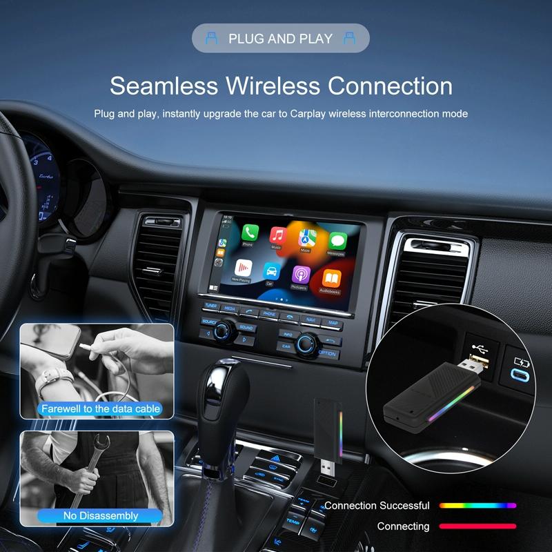 NNEIDS Wireless Carplay Adapter For Universal Cars